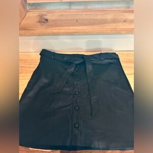 Eloquii faux leather skirt with belt NWT